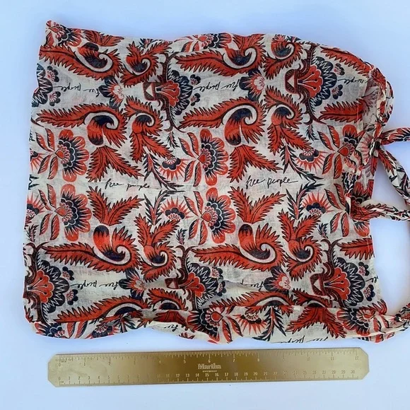 Free People Linen Cotton Reusable Tote Shopping Bag - Picture 5 of 6